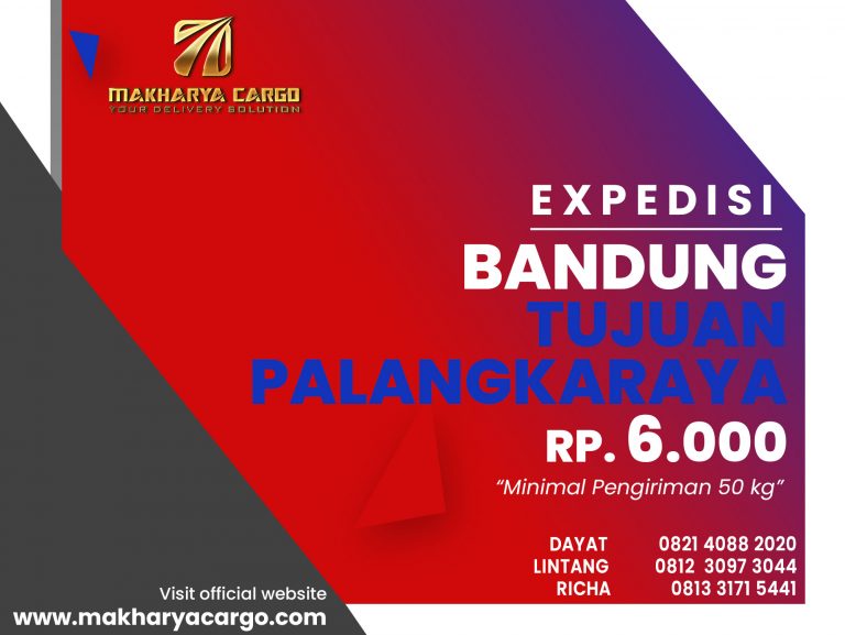 Ekspedisi Bandung Palangkaraya Gratis Jemput Barang 2021