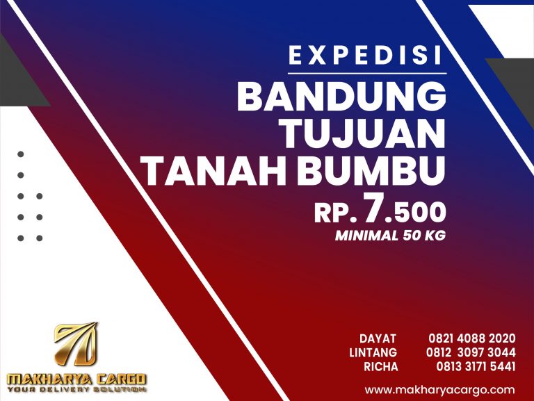 Ekspedisi Bandung Tanah Bumbu Gratis Jemput Barang 2021