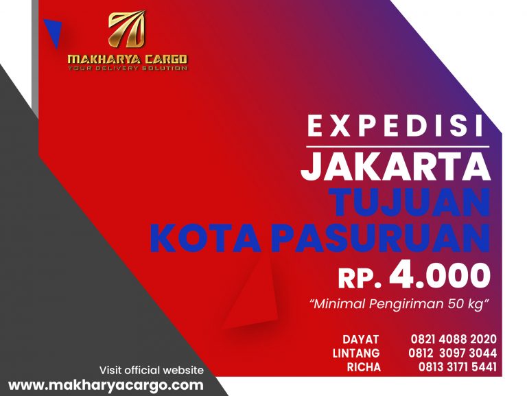 Ekspedisi Jakarta Pasuruan Gratis Jemput Barang Rp.4000