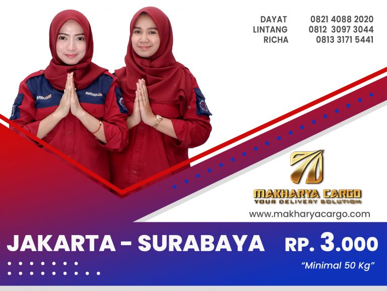 Ekspedisi Jakarta Surabaya Gratis Jemput Barang Rp.3000