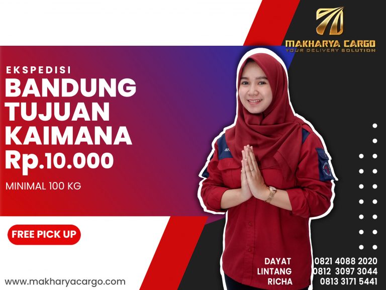 Ekspedisi Bandung Kaimana Ongkir Rp 10,000 Termurah