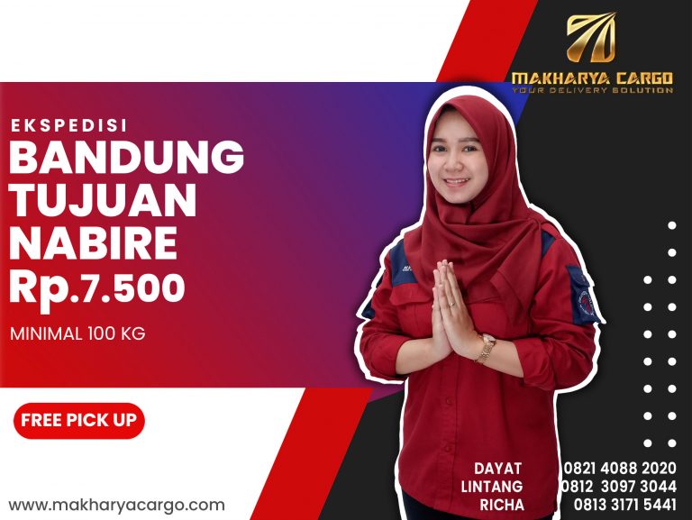 Ekspedisi Bandung Nabire Ongkir Rp 7,500 Termurah