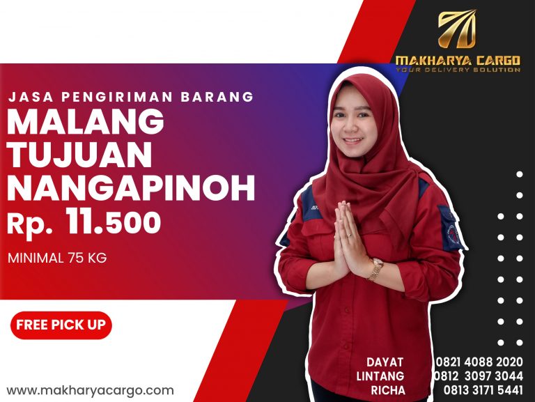 Ekspedisi Malang Nangapinoh Ongkir Rp 11.500 Termurah