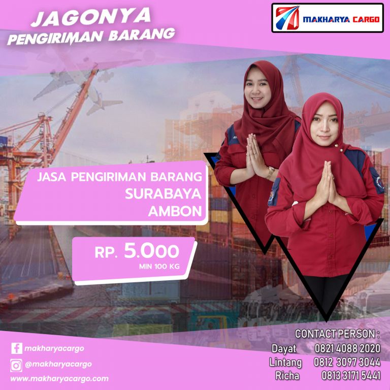 Ekspedisi Surabaya Ambon Ongkir Rp 5.000 Termurah