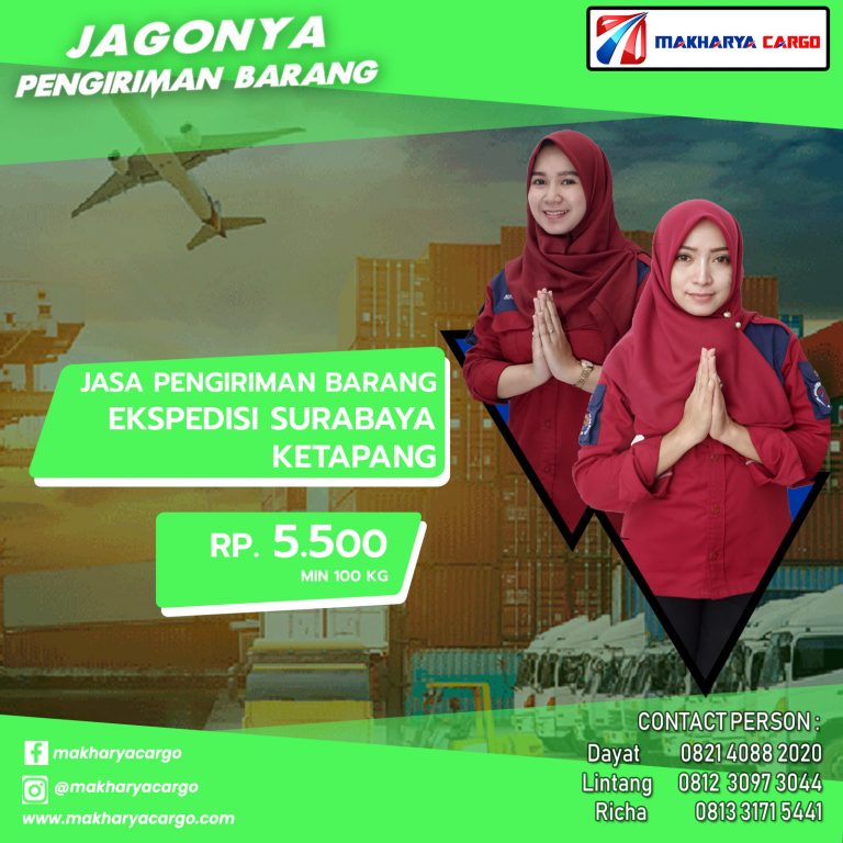 Ekspedisi Surabaya Ketapang Ongkir Rp 5.500 Termurah