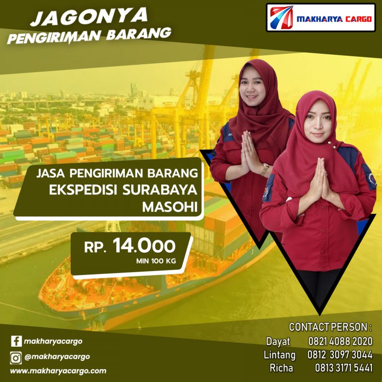 Ekspedisi Surabaya Masohi Ongkir Rp 14.000 Termurah