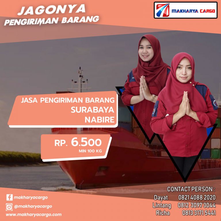 Ekspedisi Surabaya Nabire Ongkir Rp 6.500 Termurah