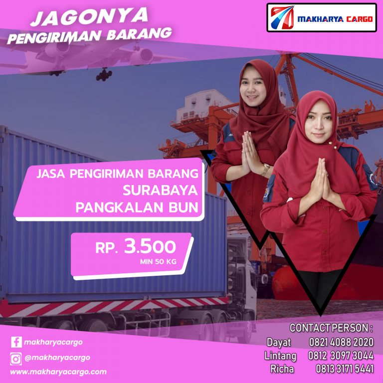Ekspedisi Surabaya Pangkalan Bun Ongkir Rp 3.500 Termurah