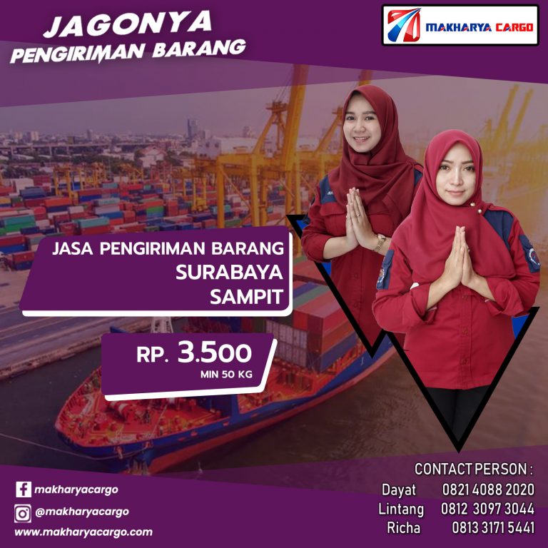 Ekspedisi Surabaya Sampit Ongkir Rp 3.500 Termurah