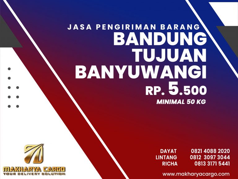 Jasa Pengiriman Bandung Banyuwangi Gratis Jemput Barang 2021
