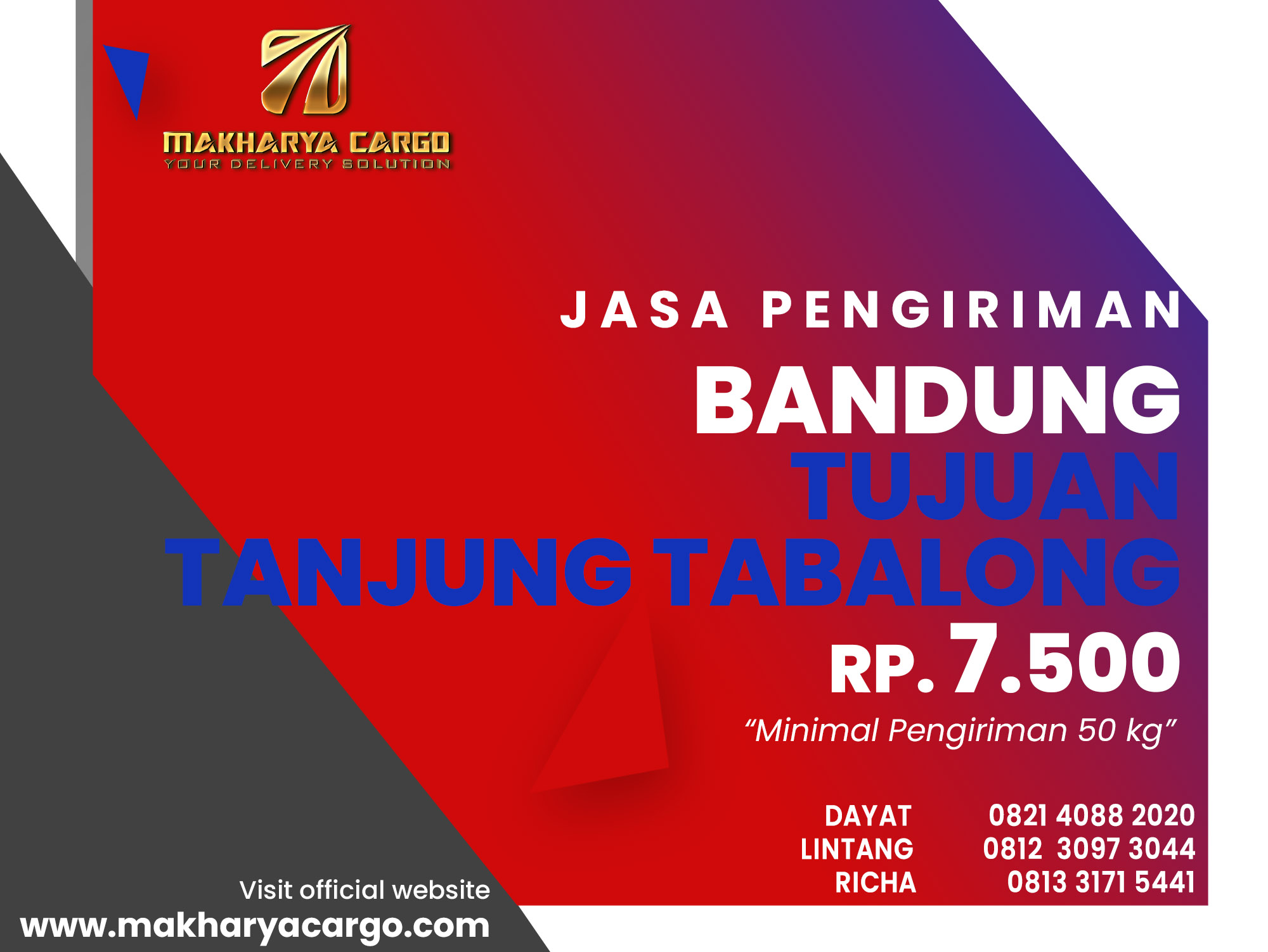 Jasa Pengiriman Bandung Tanjung Tabalong