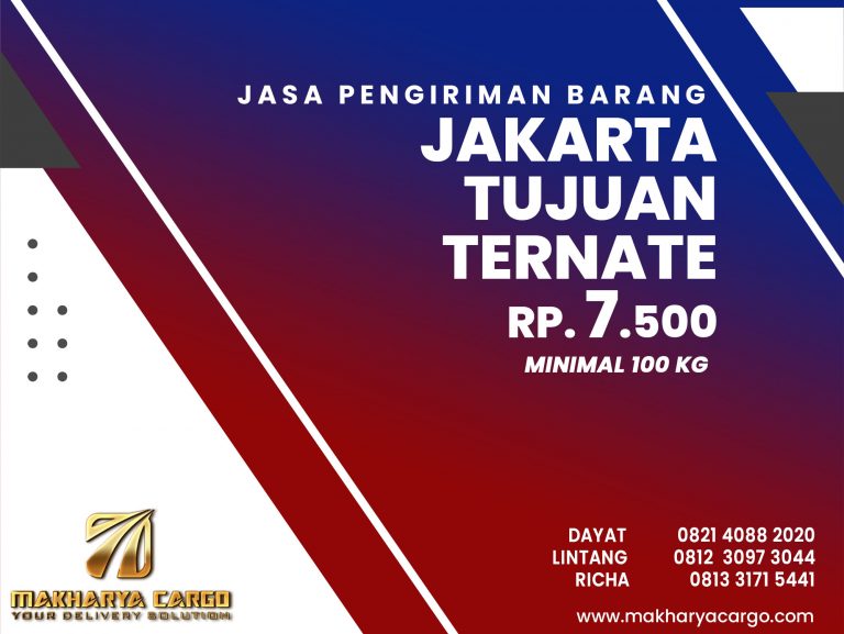 Jasa Pengiriman Barang Jakarta Ternate Gratis Jemput Barang 2021
