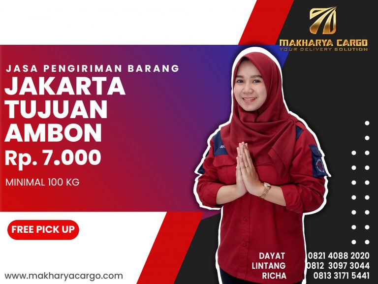 Jasa Pengiriman Barang Jakarta Ambon Ongkir Rp 7.000 Termurah