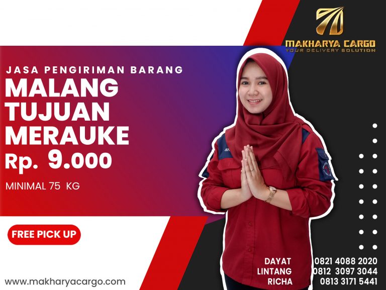 Jasa Pengiriman Barang Malang Merauke Ongkir Rp 9.000 Termurah