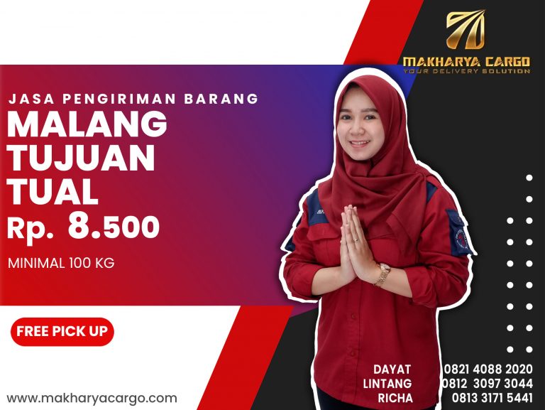 Jasa Pengiriman Barang Malang Tual Ongkir Rp 8.500 Termurah
