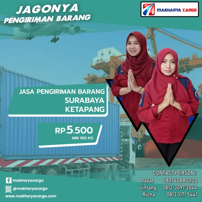 Jasa Pengiriman Surabaya Ketapang Ongkir Rp 5.500 Termurah