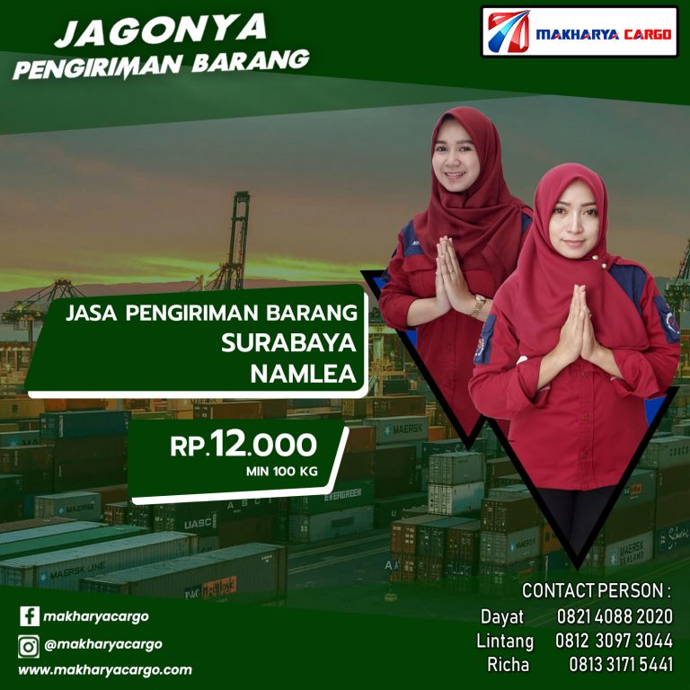 Jasa Pengiriman Barang Surabaya Namlea Ongkir Rp 12.000