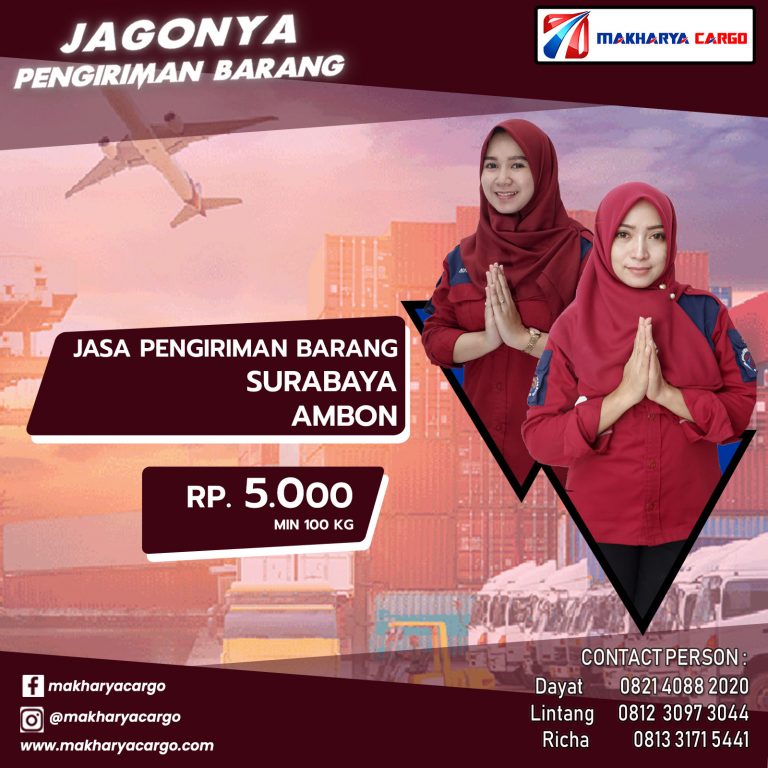 Jasa Pengiriman Barang Surabaya Ambon Ongkir Rp 5.000