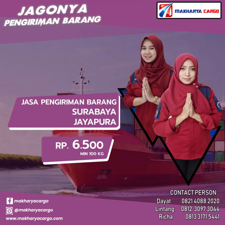 Jasa Pengiriman Barang Surabaya Jayapura Ongkir Rp 6.500