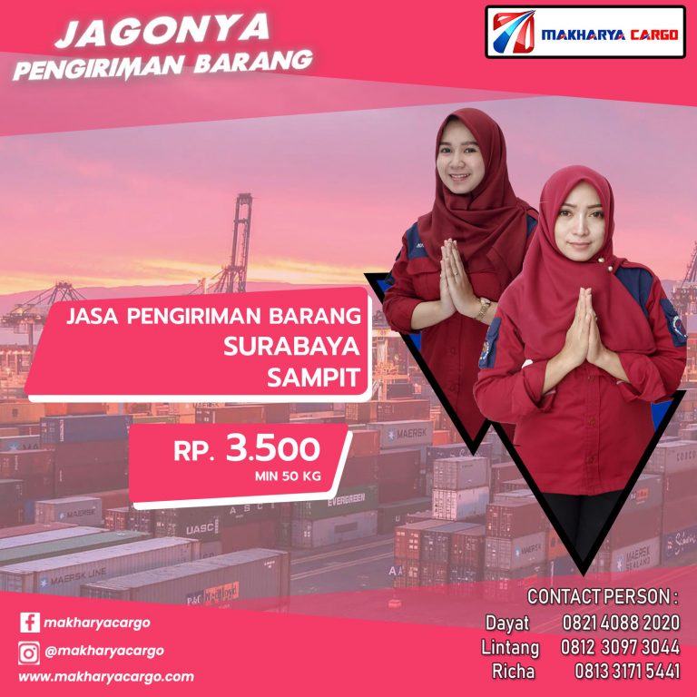Jasa Pengiriman Barang Surabaya Sampit Onfkir Rp 3.500