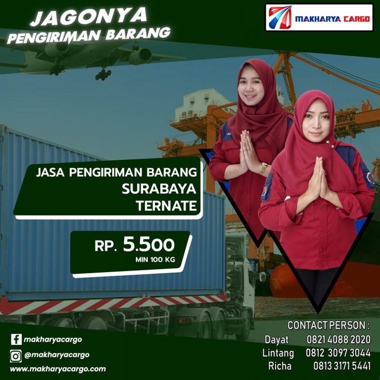 Jasa Pengiriman Barang Surabaya Ternate Ongkir Rp 5.500