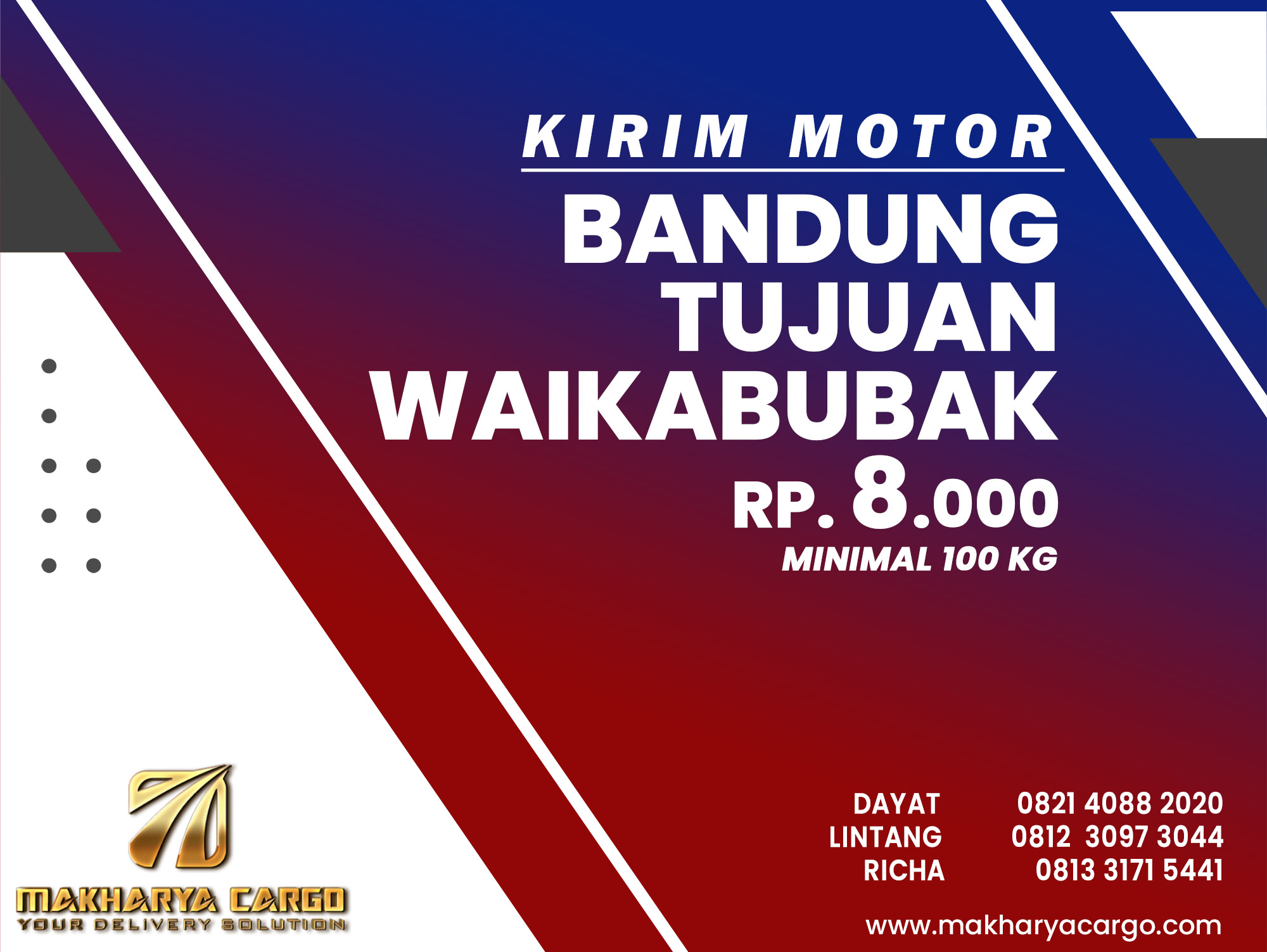 Kirim Motor Bandung Waikabubak