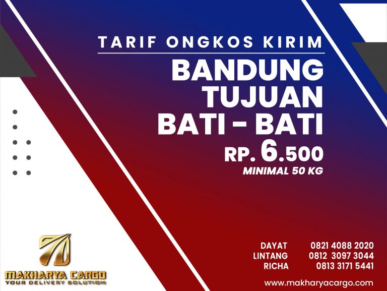 Tarif Ongkos Kirim Bandung Bati Bati Gratis Jemput Barang 2021