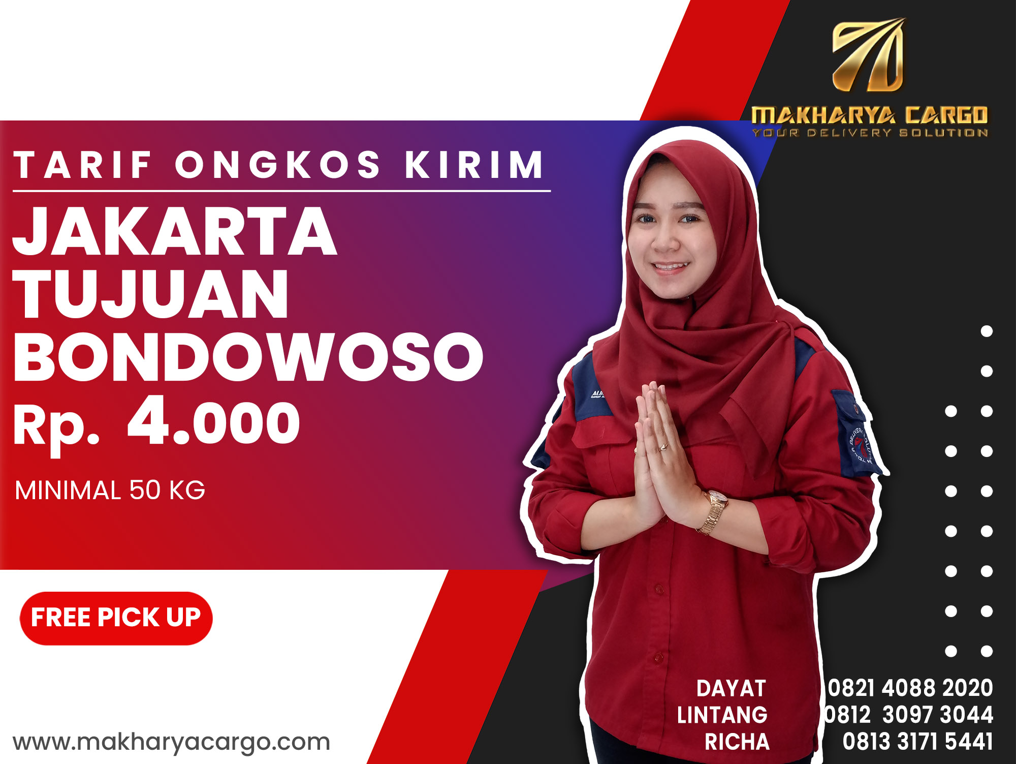 Tarif Ongkos Kirim Jakarta Bondowoso