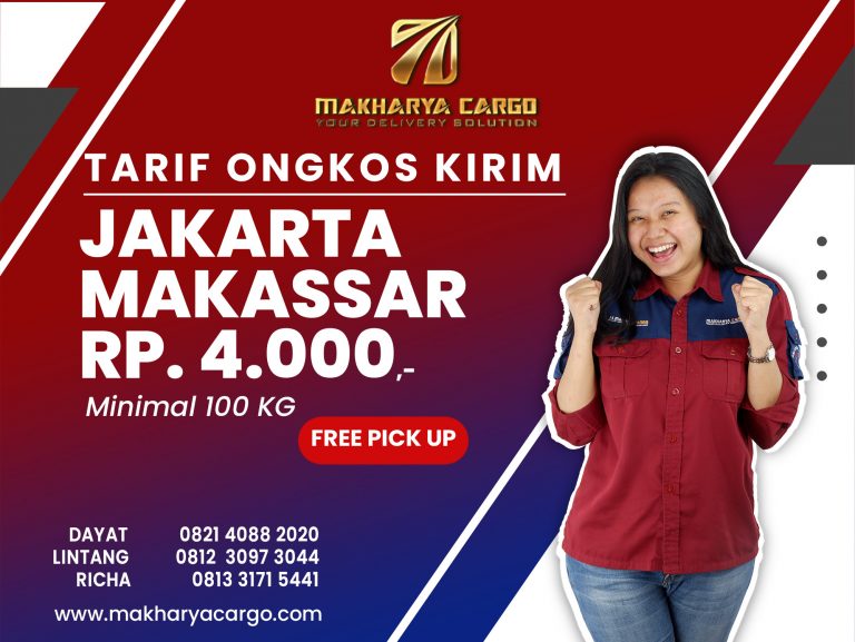 Tarif Ongkos Kirim Jakarta Makassar Gratis Jemput Barang 2021