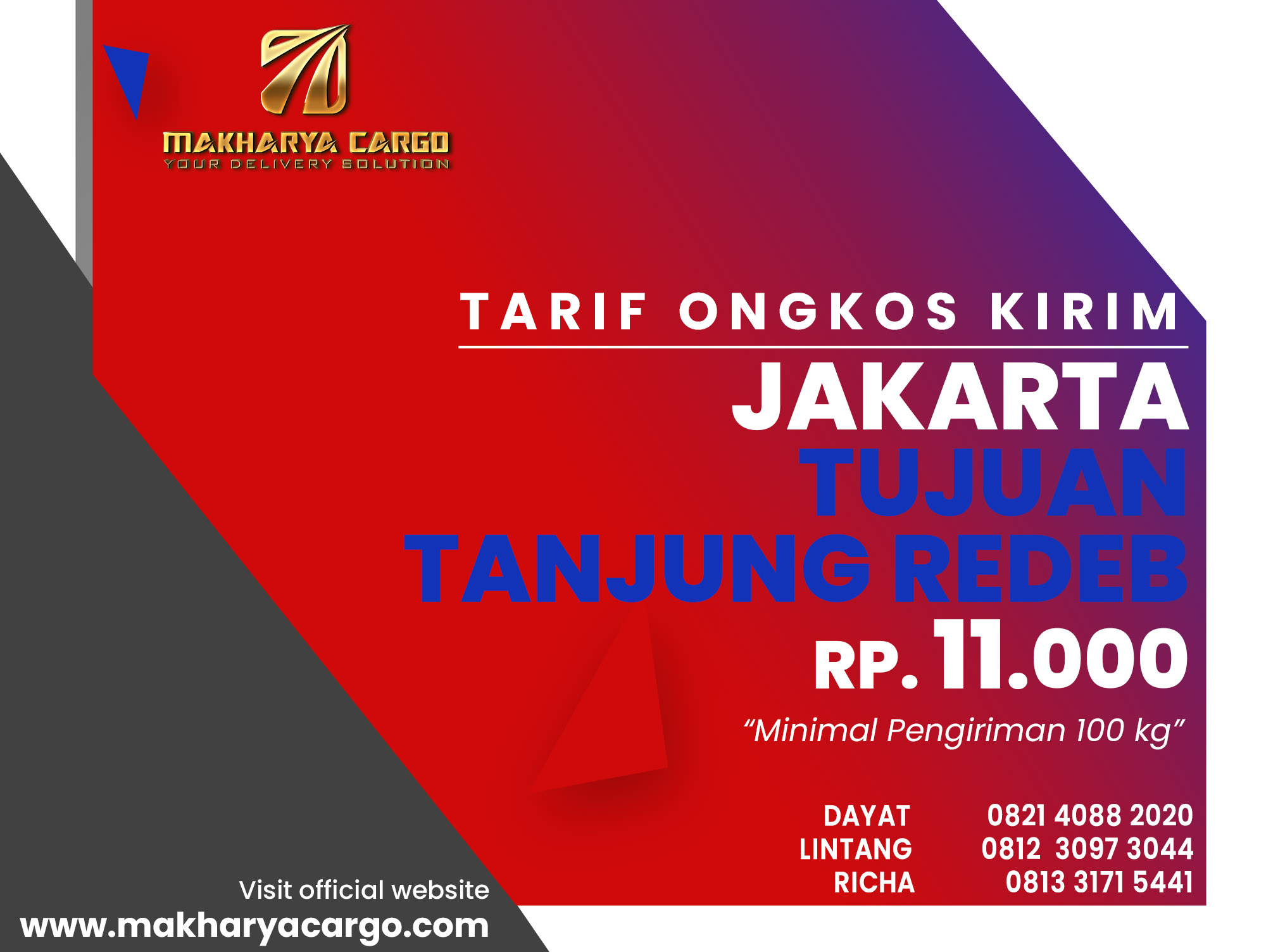 Tarif Ongkos Kirim Jakarta Tanjung Redeb