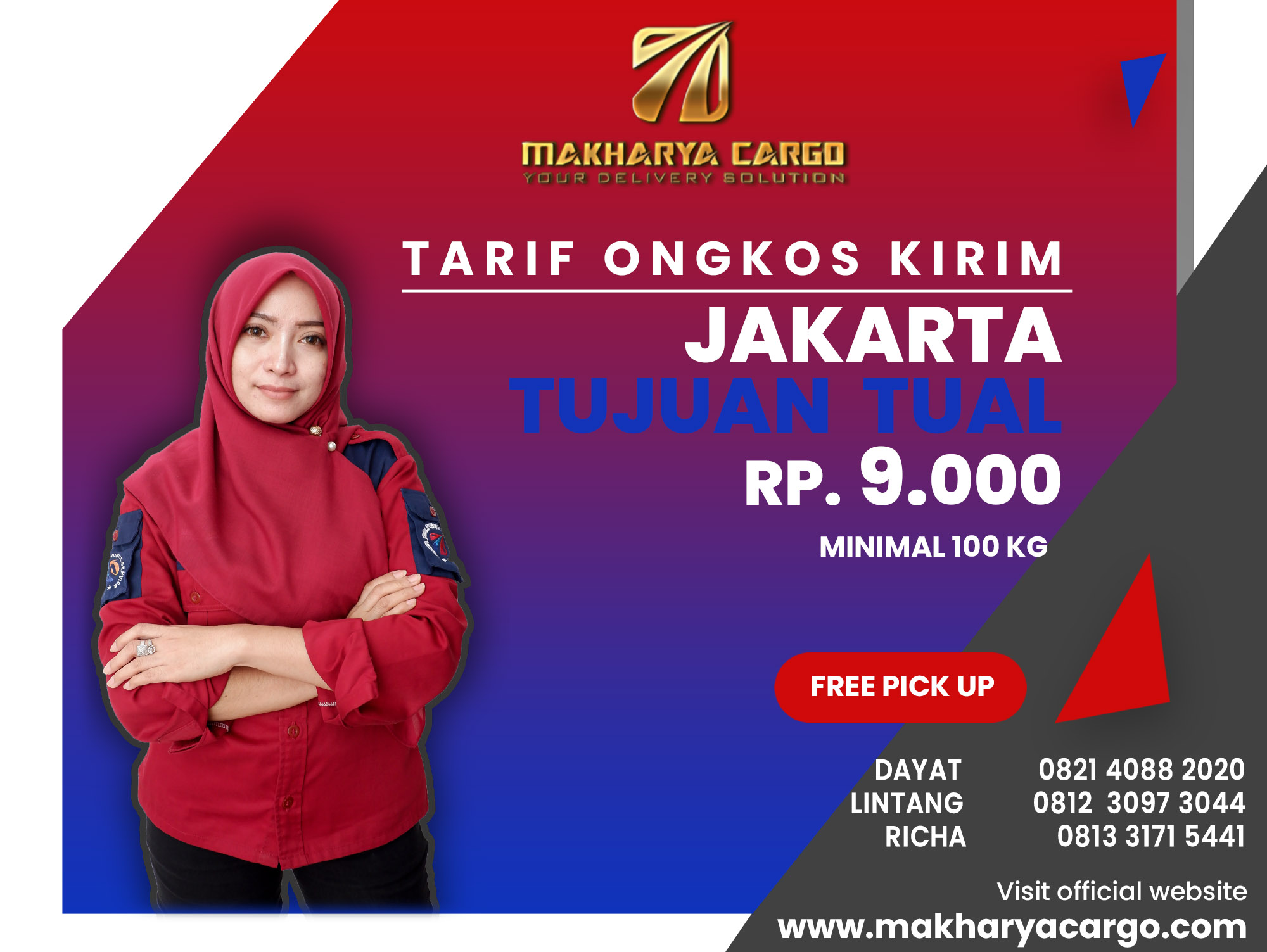 Tarif Ongkos Kirim Jakarta Tual
