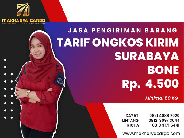 Tarif Ongkos Kirim Surabaya Bone