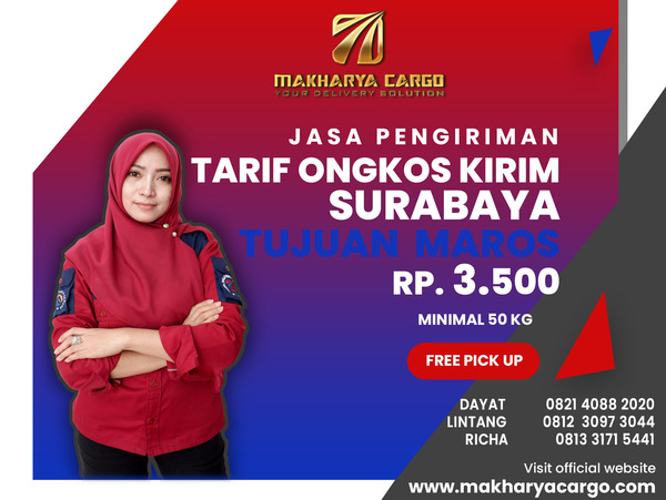 Tarif Ongkos Kirim Surabaya Maros