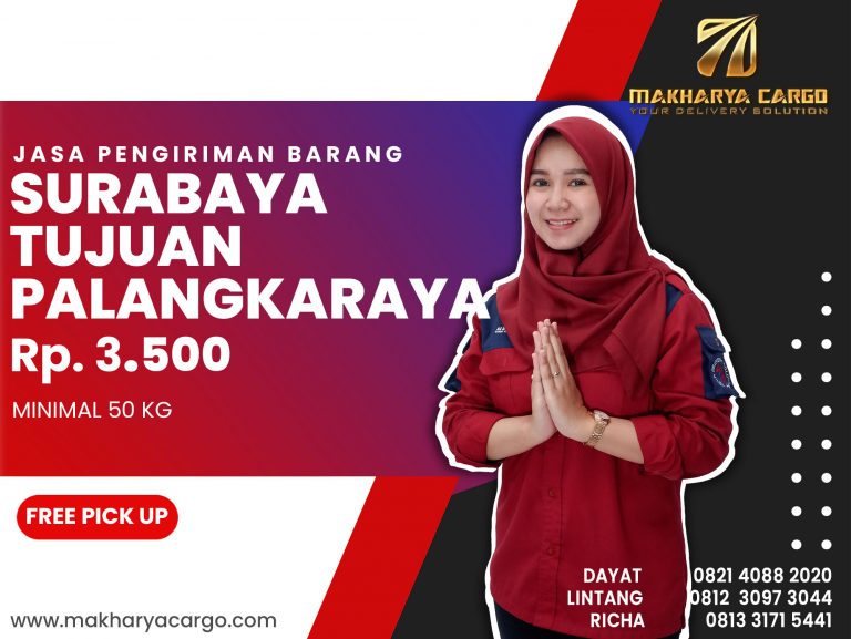 Tarif Ongkos Kirim Surabaya Palangkaraya Ongkir Rp 3.500 Termurah