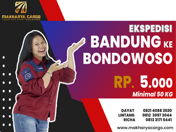 Ekspedisi Bandung Bondowoso Rp5000 gratis jemput barang