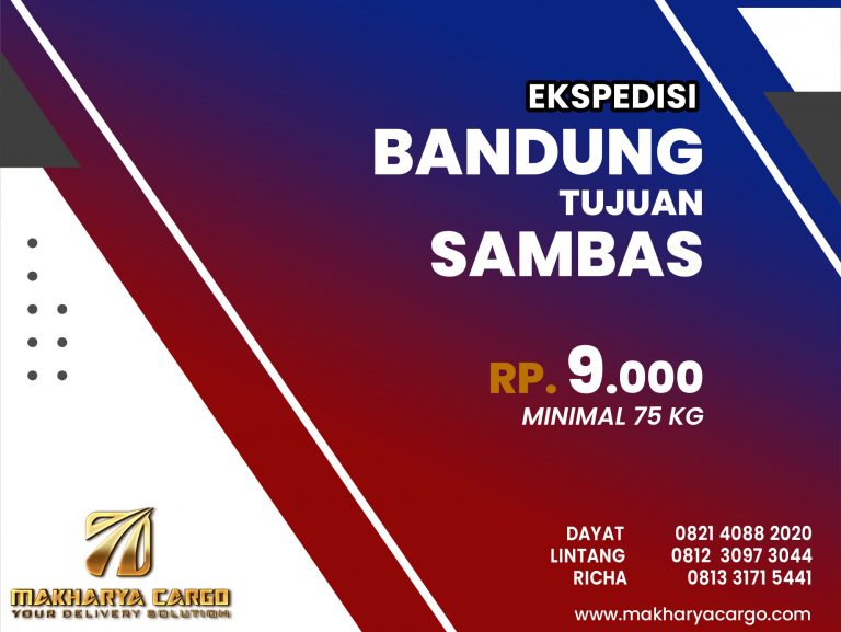 Ekspedisi Bandung Sambas Gratis Jemput Barang 2021