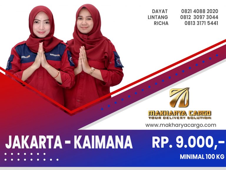 Ekspedisi Jakarta Kaimana Gratis Jemput Barang 2021