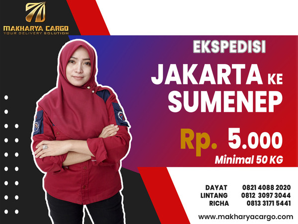Ekspedisi Jakarta Sumenep Rp5000 gratis jemput barang
