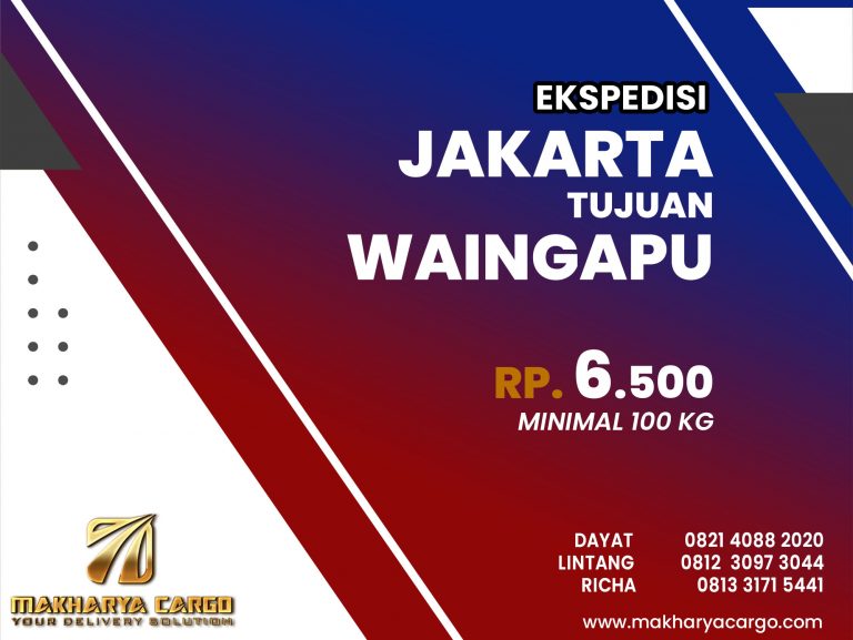 Ekspedisi Jakarta Waingapu Gratis Jemput Barang 2021