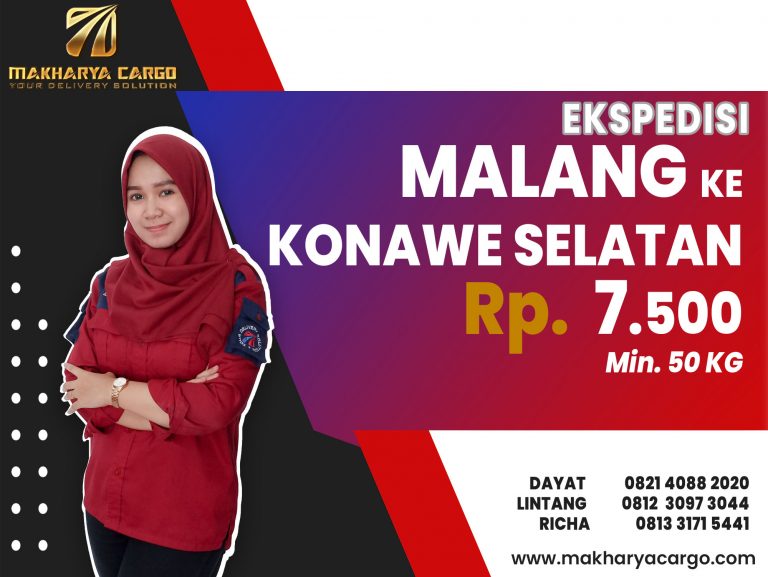 Ekspedisi Malang Konawe Selatan Gratis Jemput Barang 2021