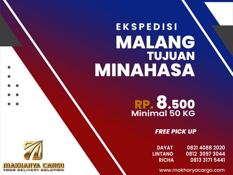 Ekspedisi Malang Minahasa Gratis Jemput Barang 2021