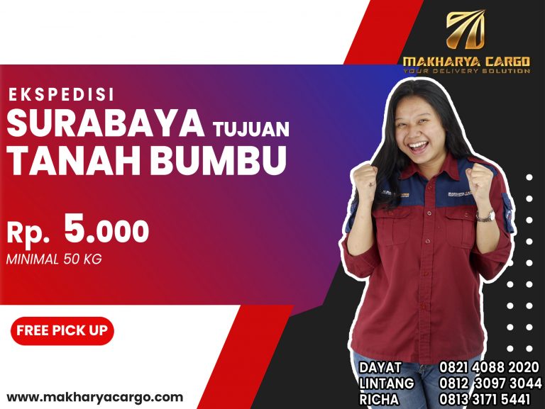 Ekspedisi Surabaya Tanah Bumbu Gratis Jemput Barang 2021