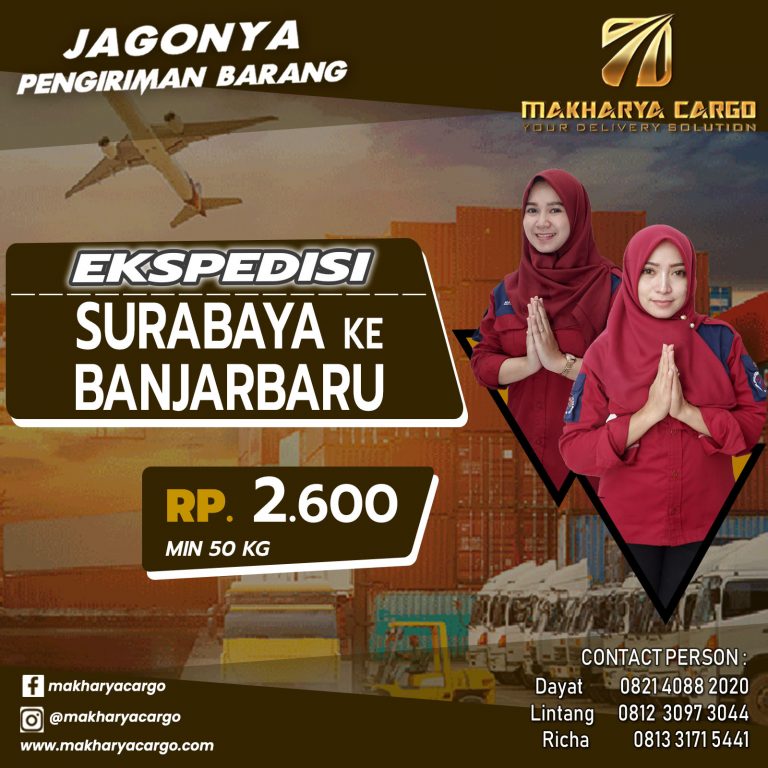 Ekspedisi Surabaya Banjarbaru Gratis Jemput Barang 2021