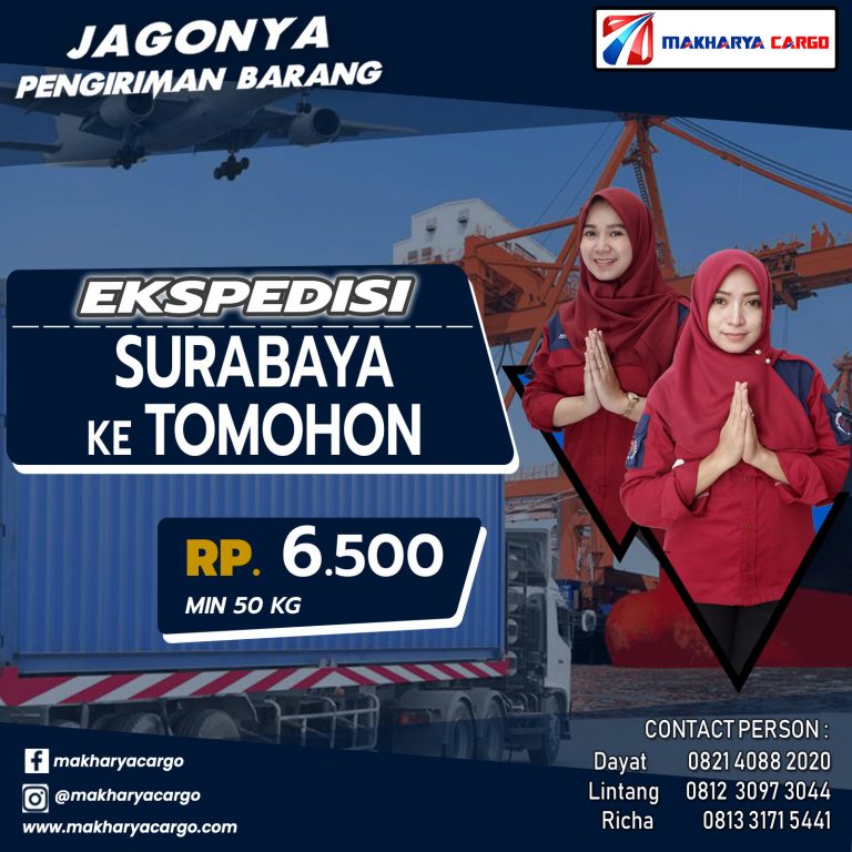 Ekspedisi Surabaya Tomohon Gratis Jemput Barang 2021