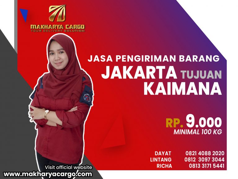 Jasa Pengiriman Barang Jakarta Kaimana Gratis Jemput Barang 2021