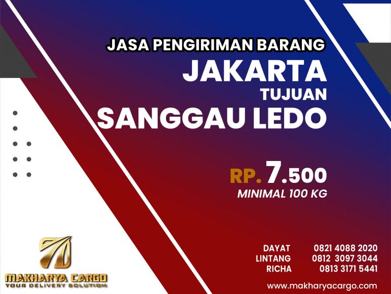Jasa Pengiriman Barang Jakarta Sanggau Ledo Rp7500 gratis jemput barang