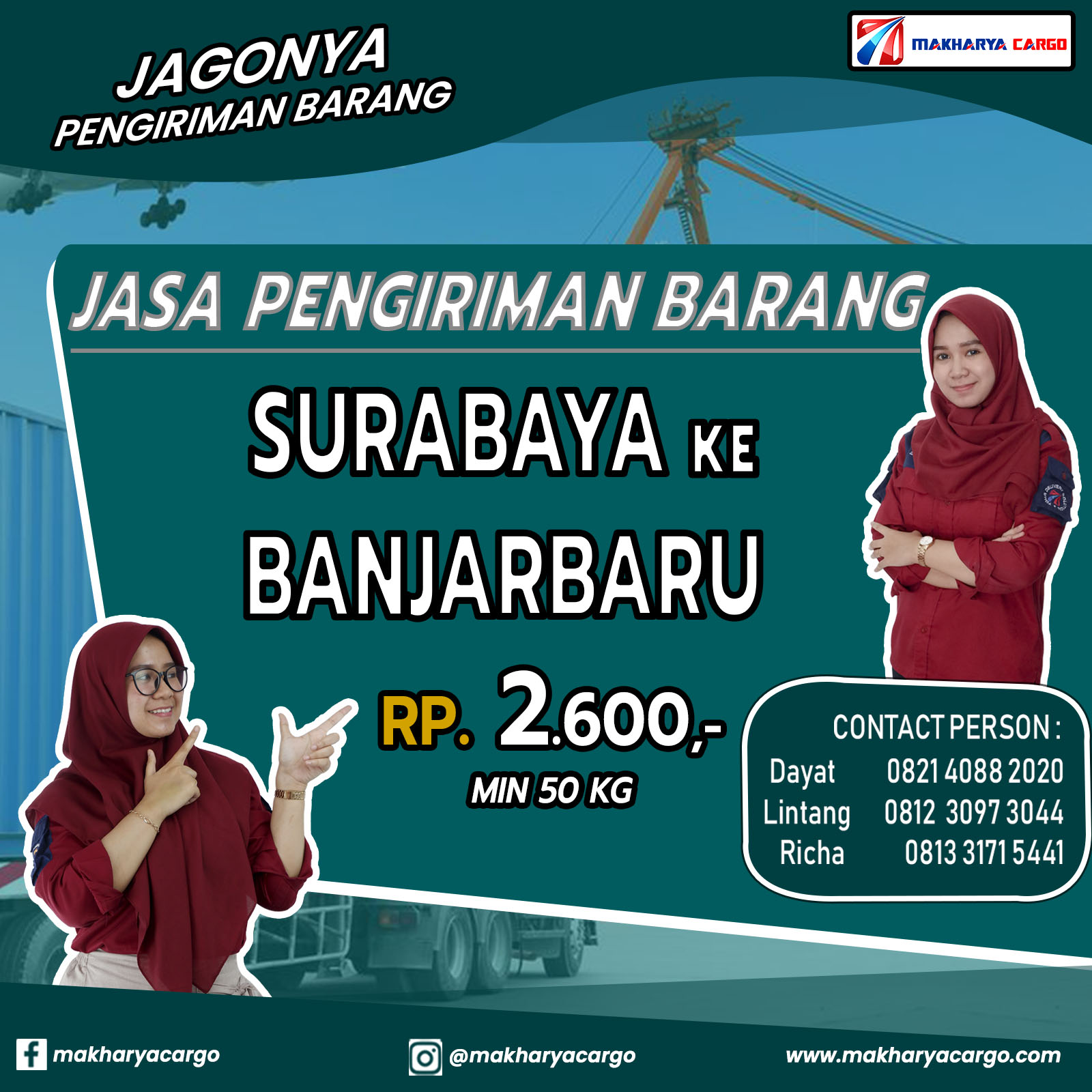 Jasa Pengiriman Barang Surabaya Banjarbaru