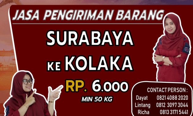 Jasa Pengiriman Barang Surabaya Kolaka