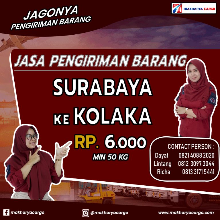 Jasa Pengiriman Barang Surabaya Kolaka Gratis Jemput Barang 2021