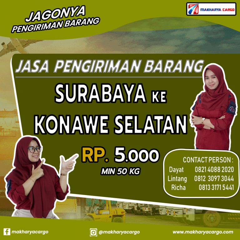 Jasa Pengiriman Barang Surabaya KonaweSelatan Gratis Jemput Barang 2021